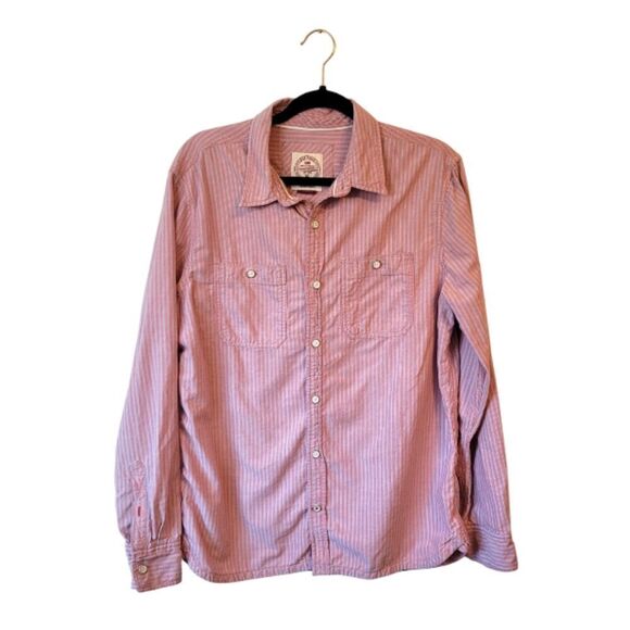 Fat Face Red Striped 100% Cotton Button Down Shirt - Picture 1 of 7